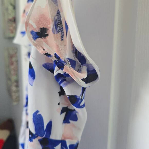 Torrid Floral Babydoll Georgette Flutter Sleeve Blouse Peplum Plus Size 3x - Picture 7 of 15